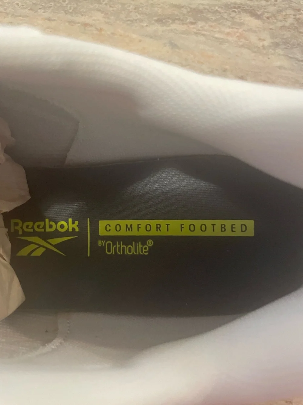 Reebok Women's Classic White Sneakers with Pink Accent size 9